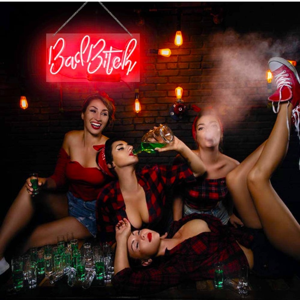 Trendy Bad B*tch REAL NEON Red Light Birthyday/Club/Bar/Room/Party Dorm Decor - Picture 3 of 7